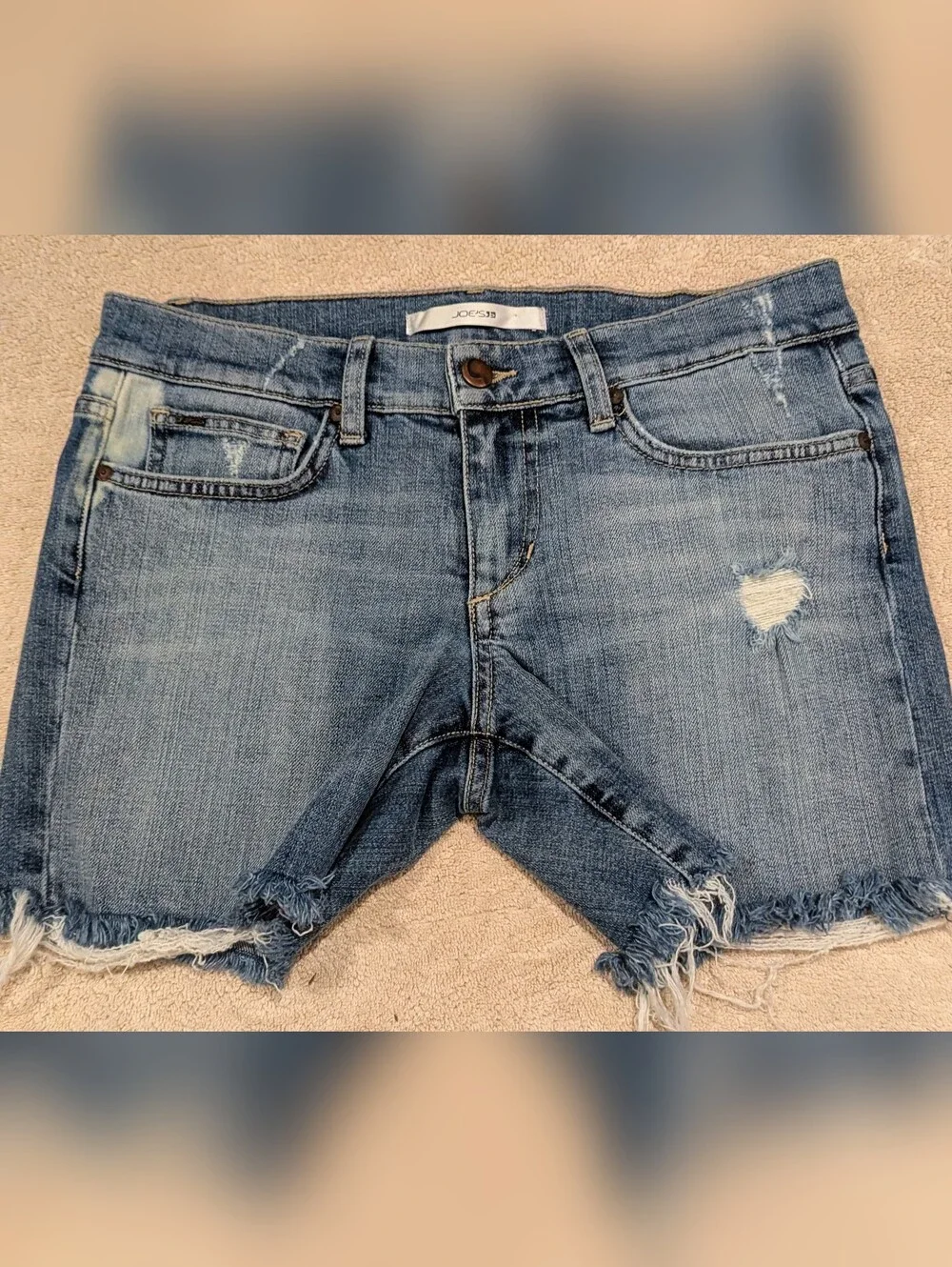 $17 Joe’s Jeans Size 28/6 Distressed Cut Off Denim Bermuda Shorts EUC